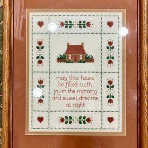 Vintage Cross Stitch: "May this house be filled with joy in the morning..."